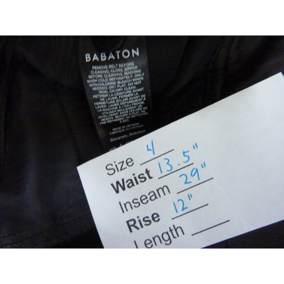 Babaton Aritzia Black Vegan Leather Pants size 4 - Picture 6 of 6
